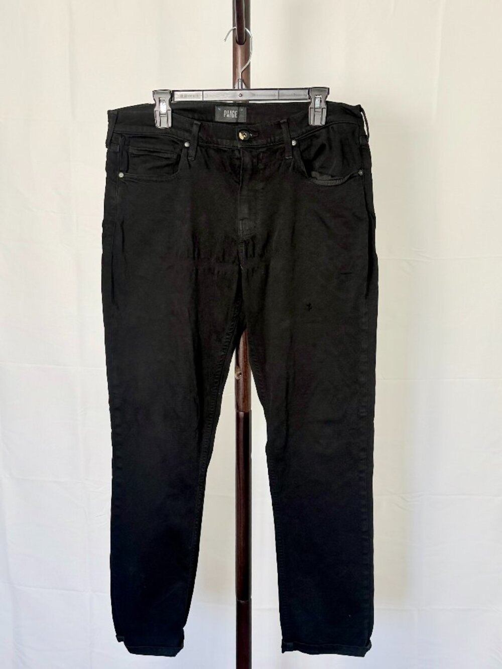 Paige | Black Slim Straight Jeans Denim | Size 34